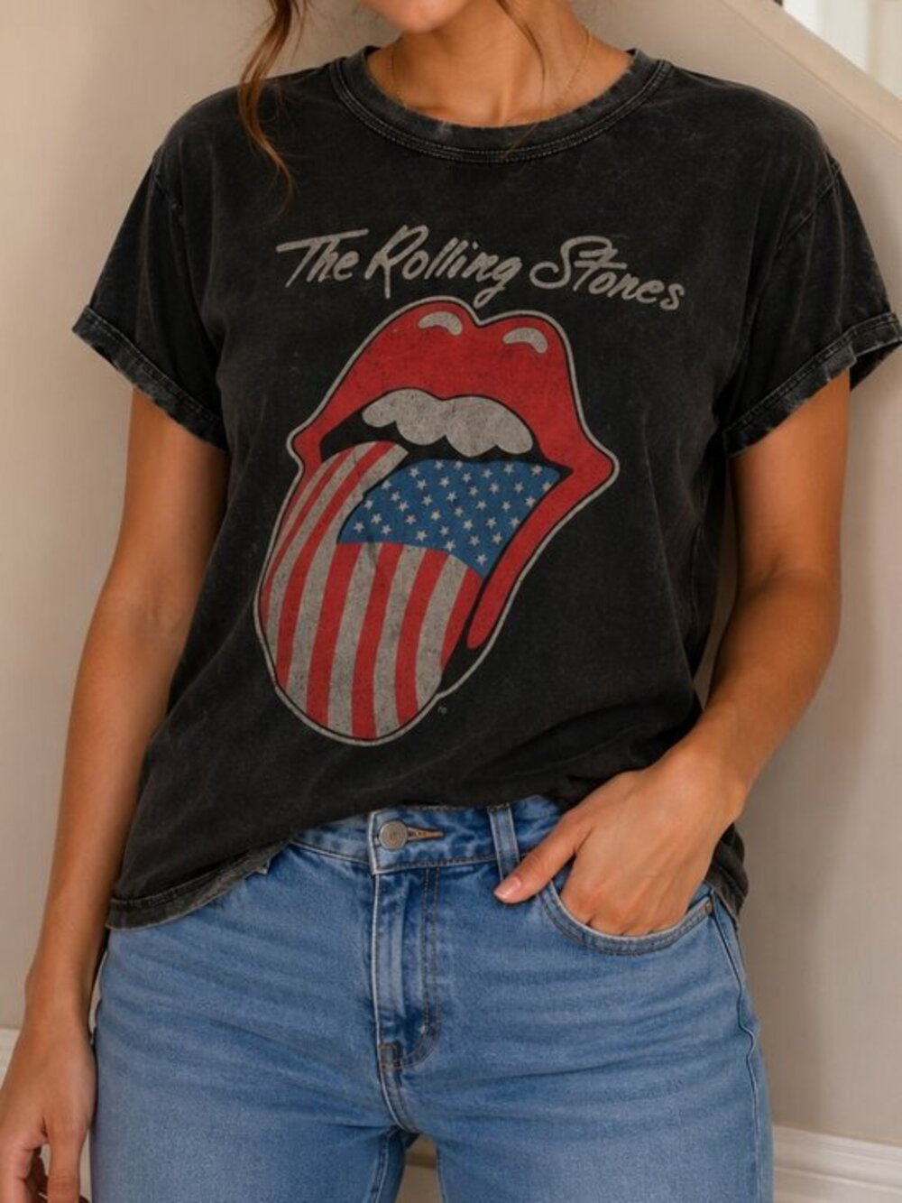 Vintage The Rolling Stones top size small medium
